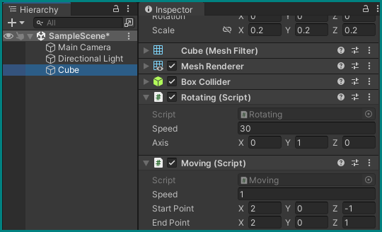 Moving component